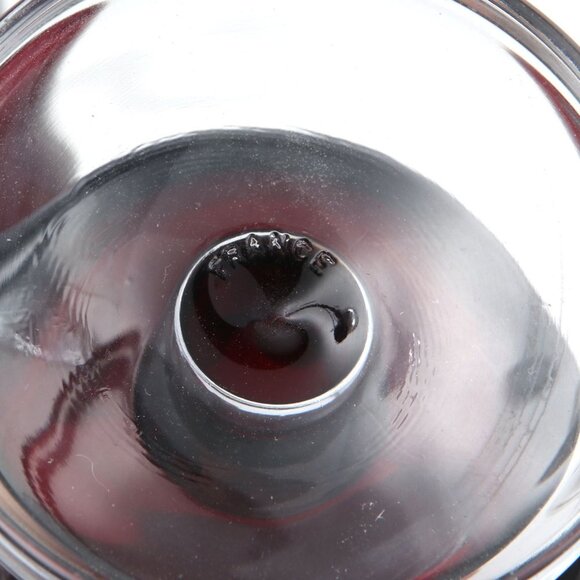 Vintage 70s Cristal D'Arques of France Cavalier Wine Goblets Glasses Ruby Red x5 - Picture 8 of 13